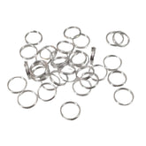 Iron Double Loop Split Jump Rings 8x1.4 MM (175+ Pieces, 25 Grams Wt) Silver Color For Jewellery Making Keychain Crafts